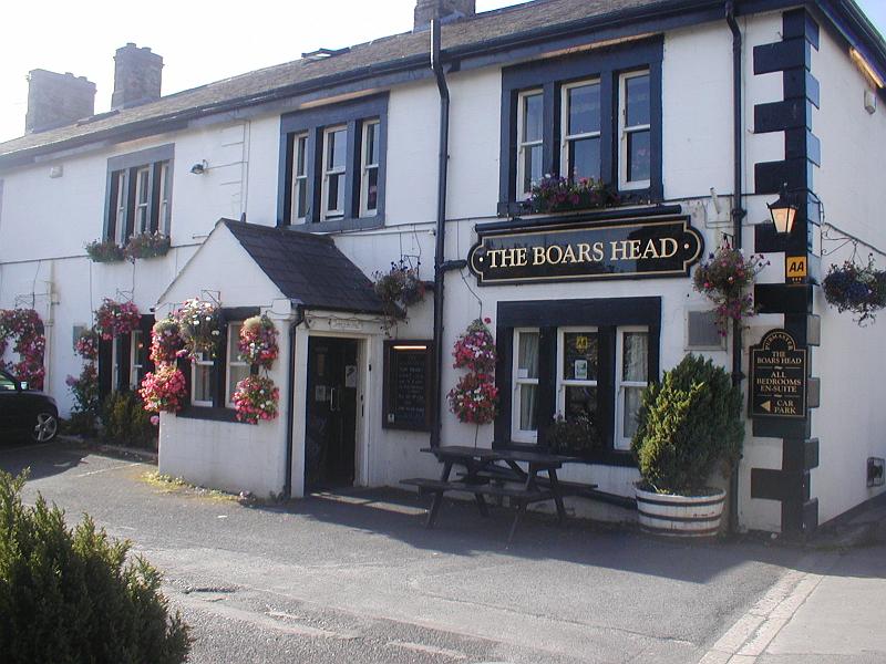 boars_head_flowers.jpg - "Boar's Head"  - by John Rodgers The Boar's Head Inn at Long Preston.